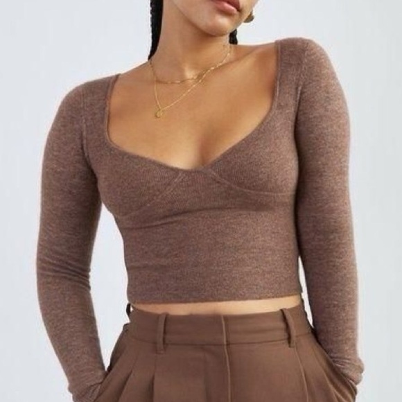 Wilfred by Aritzia Brown Greer Sweater L - Picture 1 of 6